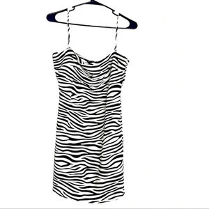 ETOPHE STUDIOS Zebra Pattern Straps Dress Size M